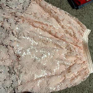 Light pink lace skirt
